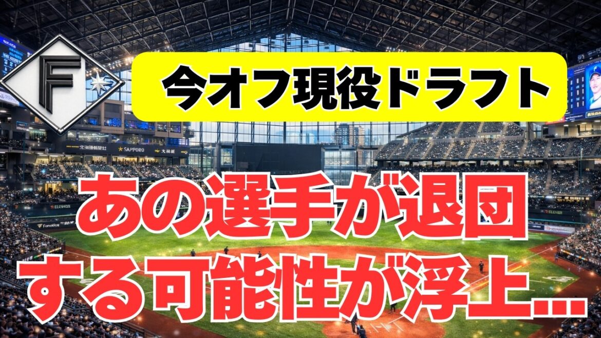 【日本ハム】今年の現役ドラフト候補、あの選手の可能性が高いと判明