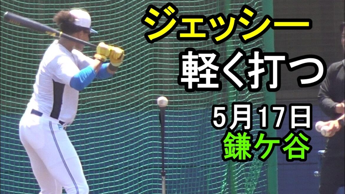 水谷瞬、軽く打つ(日本ハム鎌ケ谷)2026.5.17
