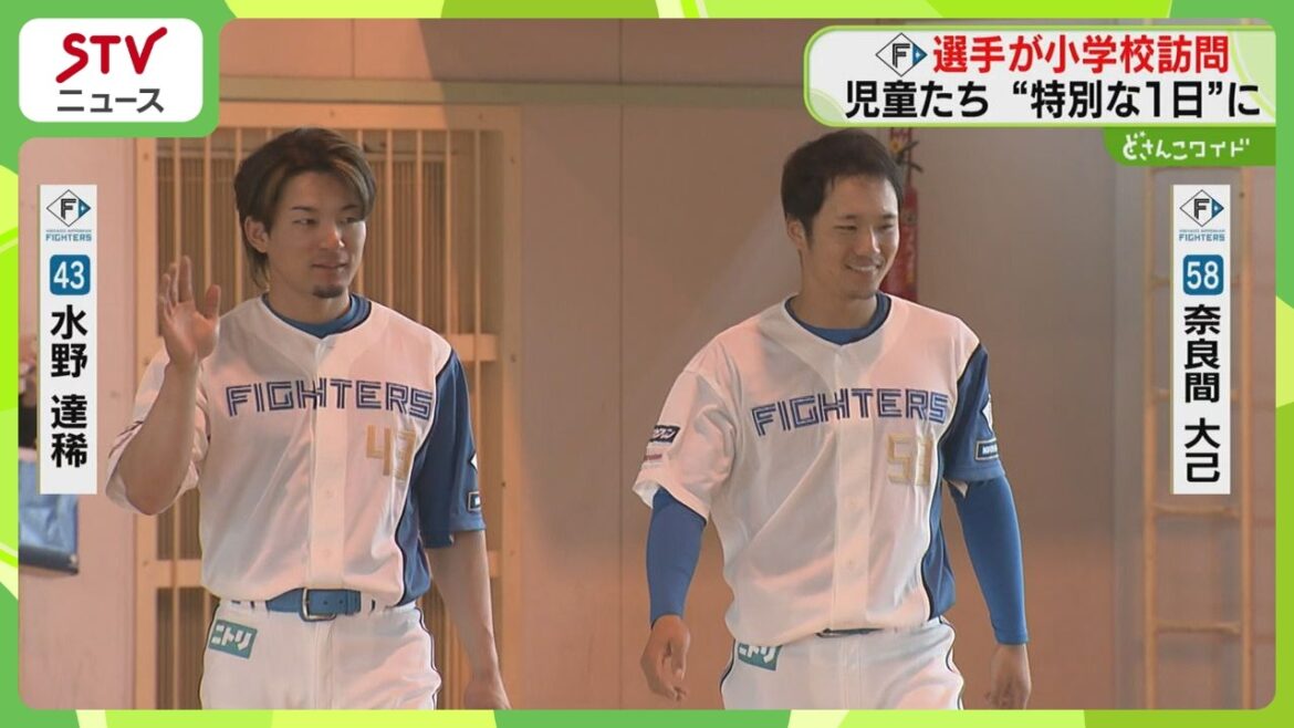「テレビで見るより100倍かっこいい！」　同学年コンビ・水野選手と奈良間選手　札幌の小学校訪問