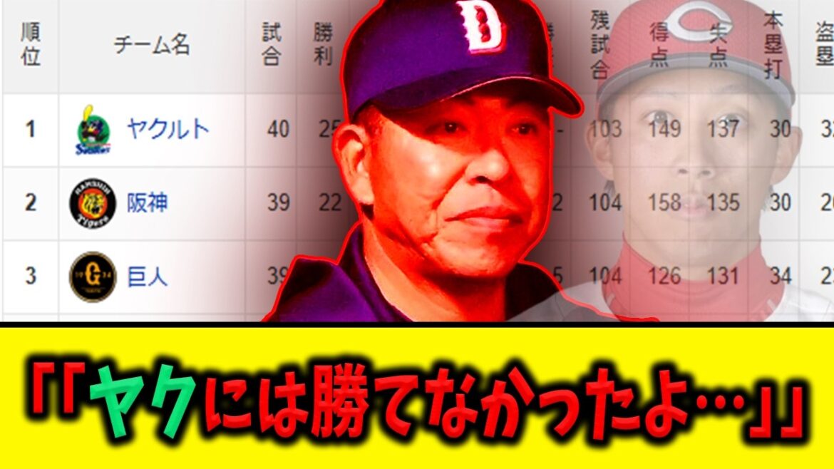 【5月15日】「「ヤクには勝てなかったよ…」」【セリーグ順位表】 【5月15日】「「ヤクには勝てなかったよ…」」【セリーグ順位表】
