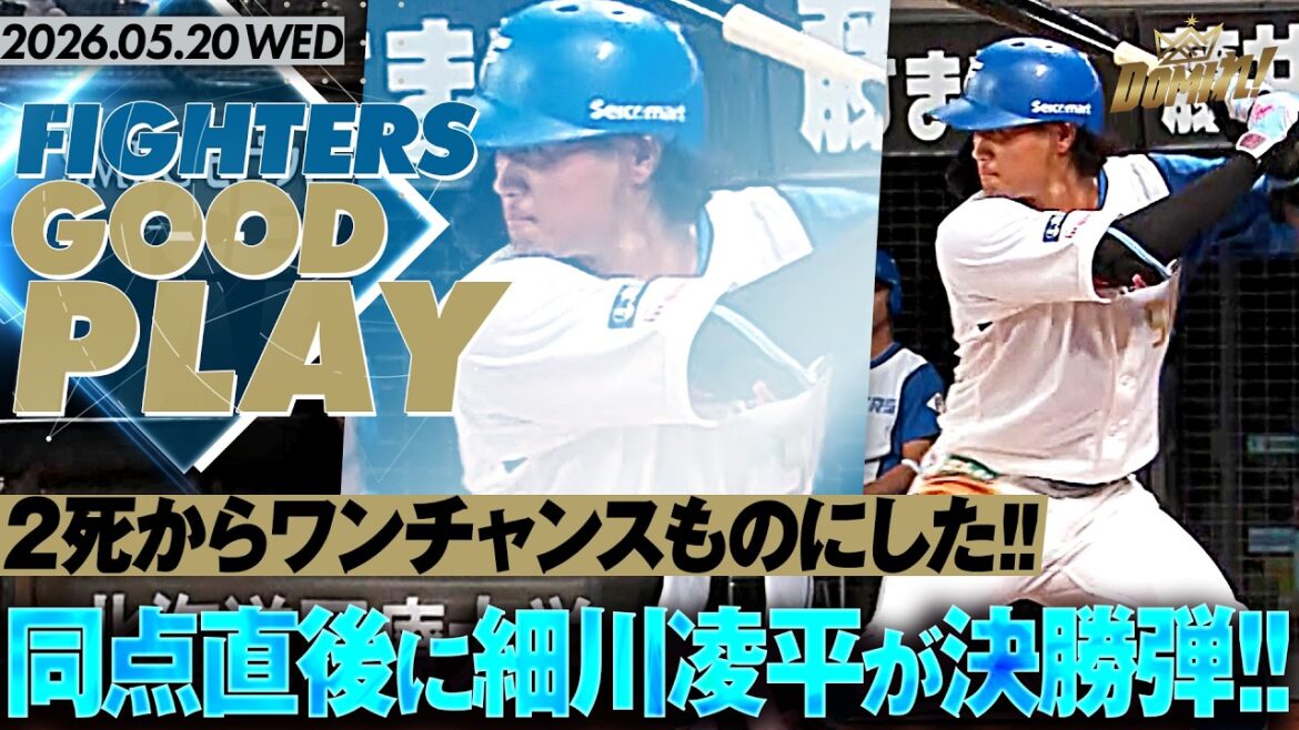 Hokkaido-Nippon-Ham-Fighters: 【吠えた!! 吠えたっ!!!】細川凌平『接戦で光った勝負強さ…値千金決勝弾で5割復帰!!』 【吠えた!! 吠えたっ!!!】細川凌平『接戦で光った勝負強さ…値千金決勝弾で5割復帰!!』
