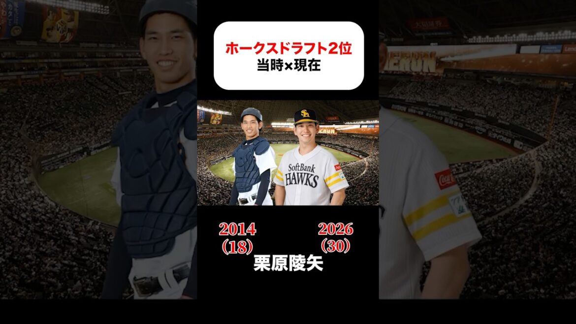 ホークスドラフト2位の当時×現在#栗原陵矢 #大津亮介 #柳田悠岐 #森唯斗 #杉山一樹 #高橋礼