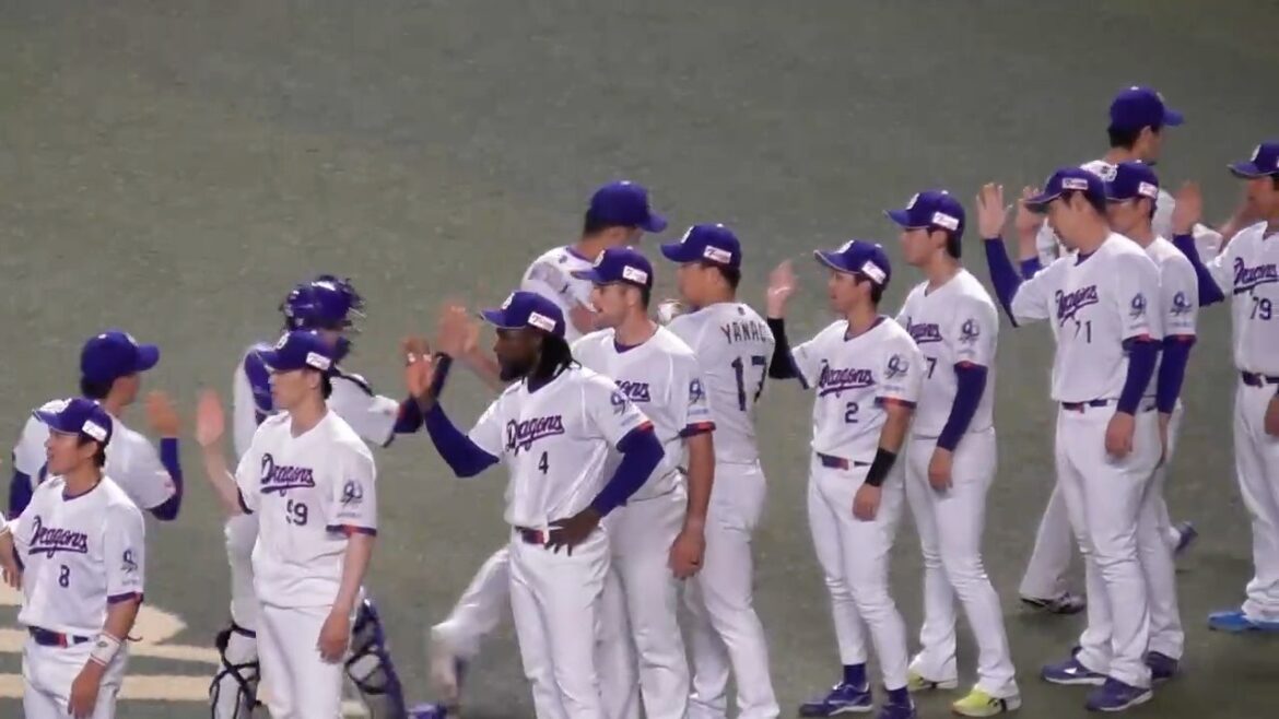勝利の瞬間のドラゴンズベンチ　連敗ストップ！柳裕也は3勝目　中日ドラゴンズVS広島東洋カープ　2026/05/22