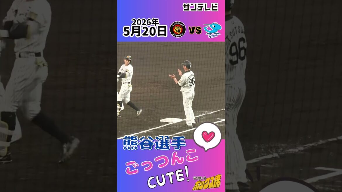 【喜びのごっつんこ】熊谷選手の存在感を放つ安打(2026年5月20日 阪神ー中日) #サンテレビボックス席 #shorts 【喜びのごっつんこ】熊谷選手の存在感を放つ安打(2026年5月20日 阪神ー中日) #サンテレビボックス席 #shorts