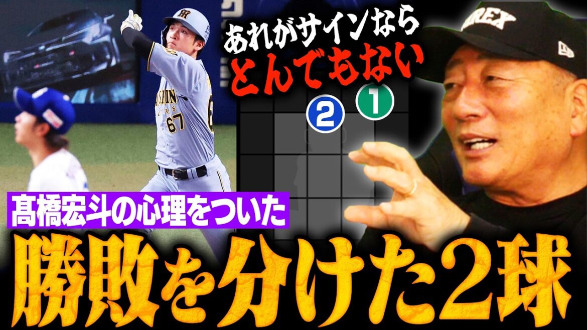 【徹底解説】『これが野球の深さ』初球の見逃しが心理をついた…"弱い"球を一発で仕留めた阪神高寺の打席を高木豊が詳しく解説します‼︎