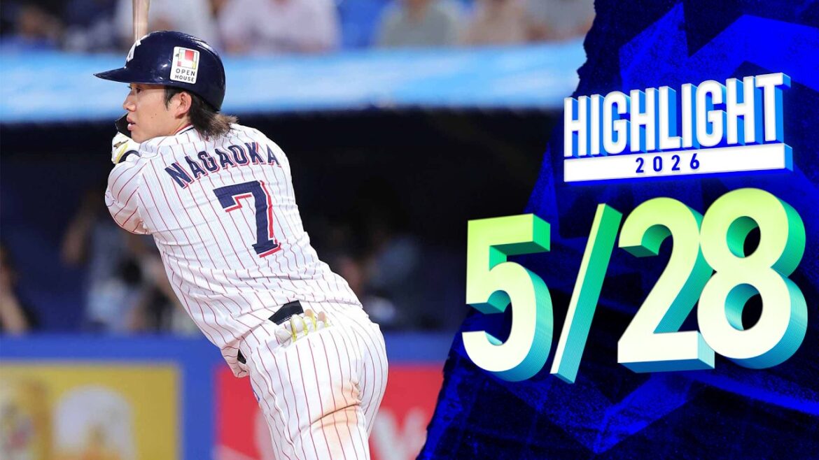 【スワローズ活躍シーン】長岡秀樹選手、2安打を放つ活躍 5月28日 東京ヤクルトスワローズvs埼玉西武ライオンズ（神宮球場）