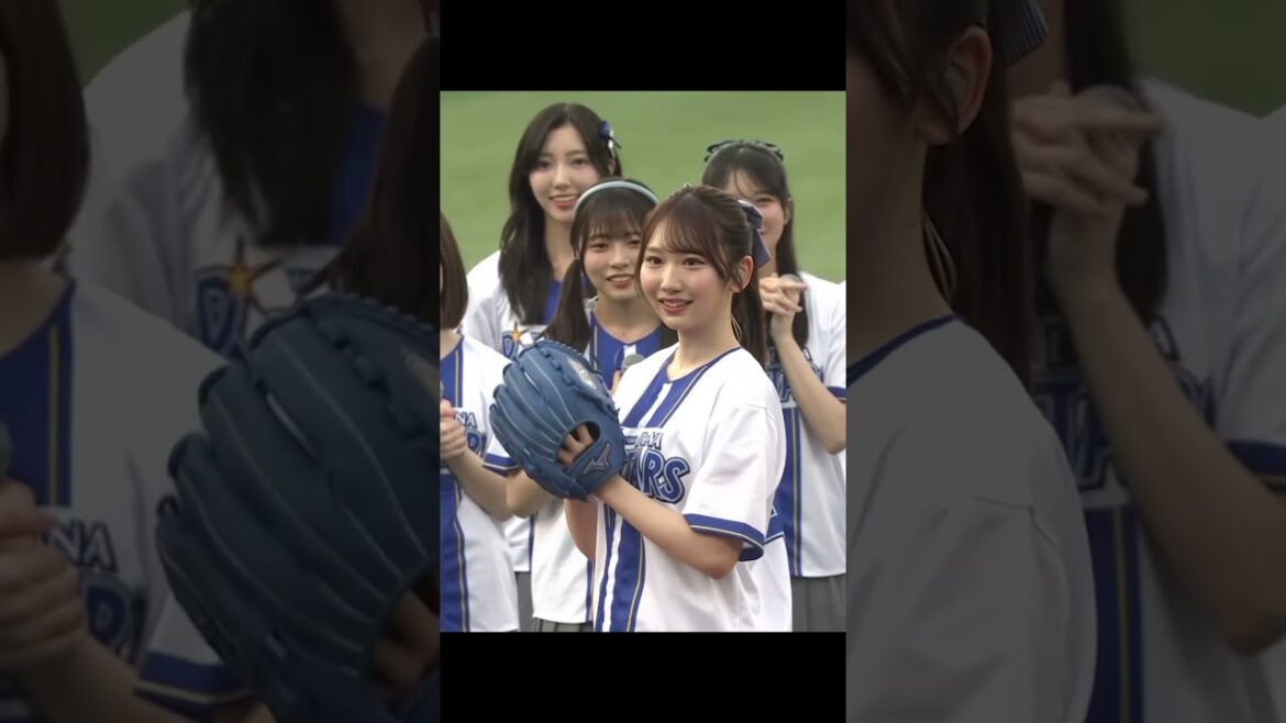 日向坂46の #藤嶌果歩 さんがノーバン投球！