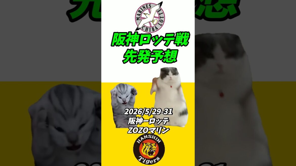 阪神ロッテ先発予想と注目選手　#阪神タイガース　#千葉ロッテマリーンズ　#shorts