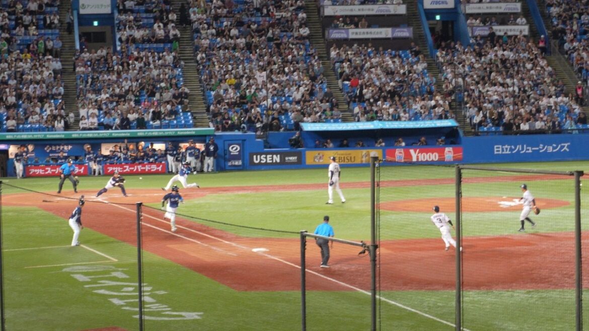 ヤクルト 茂木栄五郎 バックホームアウトでファインプレー　ヤクルト vs 西武　2026年5月27日(水)　神宮球場