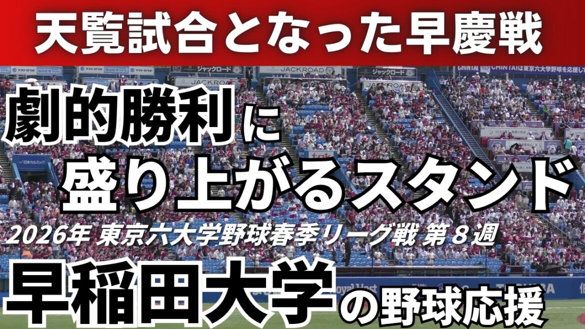 【最高潮となったサヨナラの瞬間】早稲田大学の野球応援 2026年5月31日 東京六大学野球春季リーグ戦 第８週 慶応大学戦