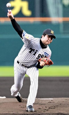 ７回無失点と好投した才木（３日）＝大塚直樹撮影