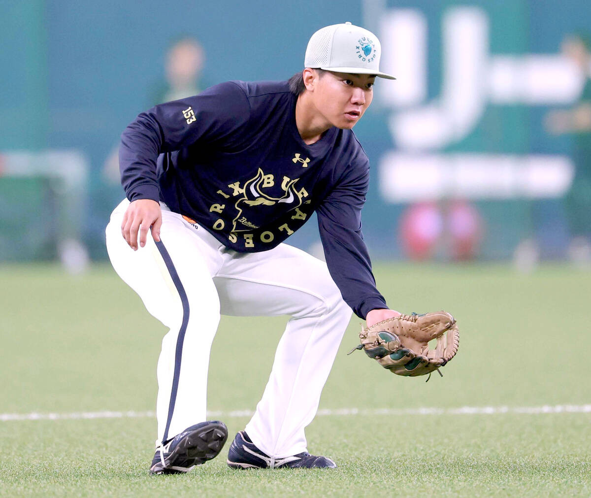 Sho Gibo practicing defense (Photo by Haruko Yoshimura)