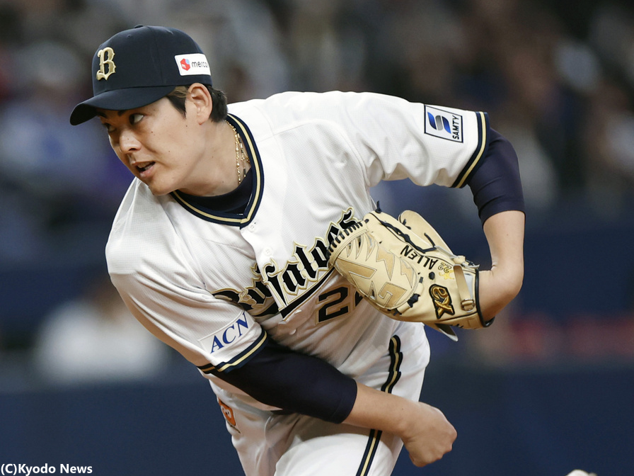 Orix Buffaloes ‘s Alen Kuri pitches well with 10 strikeouts, but his first inning seems to be his weakness. Iwamoto says, “He was falling behind in the count a bit…” | Pacific League Orix Alen Kuri (C) Kyodo News